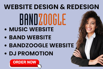 bandzoogle website design dj band website redesign bandzoogle music website seo