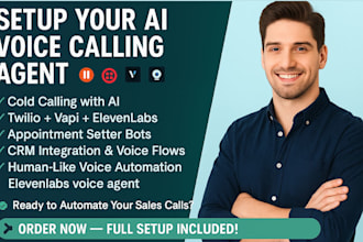 setup ai voice calling agent vapi ai synthflow ai cold caller elevenlabs twilio