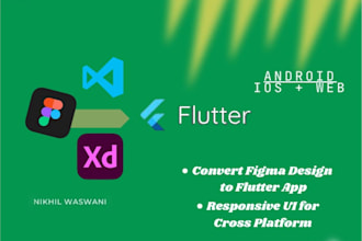convert figma into flutter code for android ios app