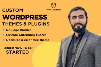 develop professional wordpress website using a custom theme