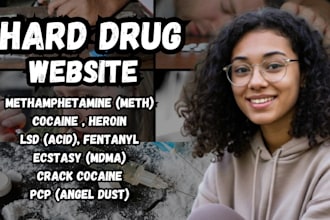 design a site base on hard drug and create powerful hard drug awareness content