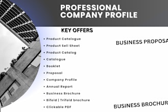 design product catalog business proposal,brochure booklet company profile