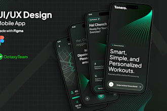 design modern UI UX for your mobile app ios or android