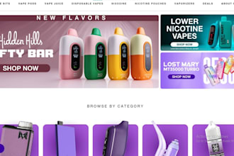 build vape products website cbd shopify store cannabis web design tincture store