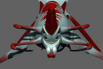 construct reaper leviathan, sea ue5 fantasy creature, zbrush, rig 3d,unity game