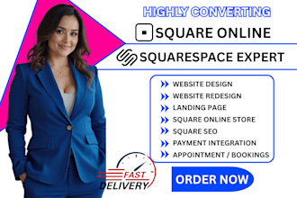 design, redesign your squarespace website or square online store professionally