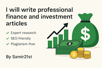 write professional finance and investment articles
