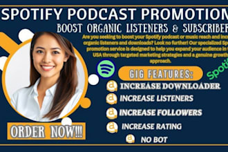 do effective podcast marketing to increase spotify  streamers, rating, downloads