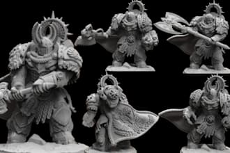 sculpt 3d miniature for printing warhammer 40k dnd stl files bjd anime figure