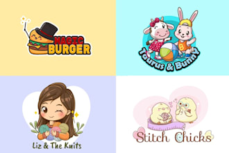create kawaii japanese style logo vtuber for your business