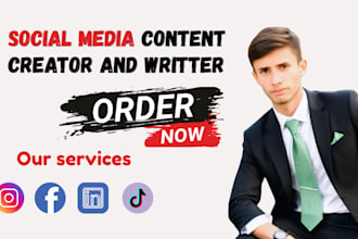 social media content creator for tiktok, linkedin, facebook, instagram