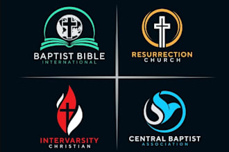 be create best christian ministry or modern church logo design
