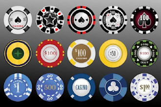 design elegant poker logo and poker chip design or any graphic