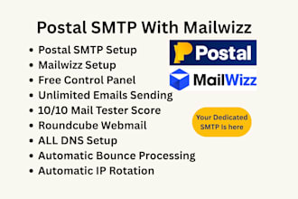 install postal smtp and mailwizz