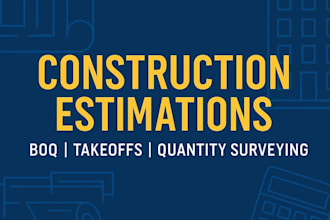 prepare detailed boq and construction cost estimation in excel