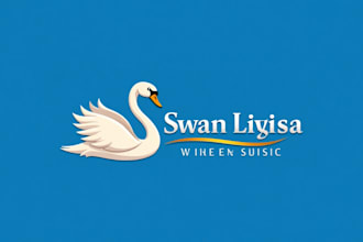 make a high quality swan bird mascot logo  in 12 hours