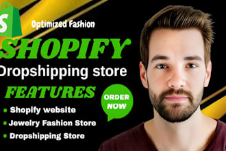design or redesign shopify jewelry store, fashion shopify dropshipping website