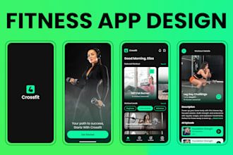 design your health and fitness or gym workout mobile app ui ux in figma