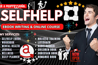 be self help ebook writer, holistic wellness, mental health, life coach workbook
