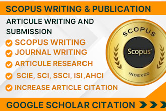 write and publish articule on scopus q1,q2,q3,q4 sci, isi google scholar journal