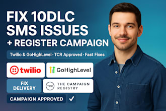 fix twilio or ghl a2p 10dlc SMS issues and register your campaign