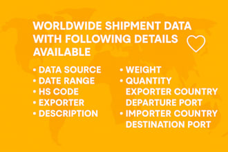 provide import export trade data for any product or hs code worldwide