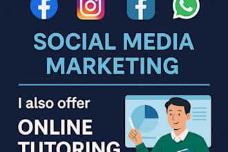 set up facebook, instagram pages and connect them and tiktok and run social ads