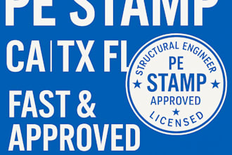 structural engineer stamp pe stamp for texas, florida, california, city permit