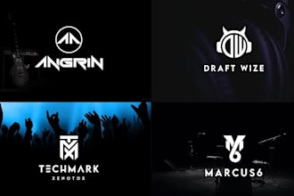 design dj, music, band, metal, edm, custom font logo or any graphic