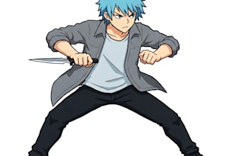 draw your original anime character in digital style
