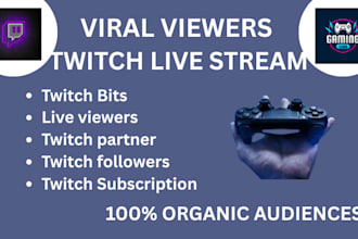 twitch channel promotion, twitch affiliate for live viewers and chatters