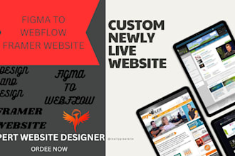design or redesign your webflow or framer website, figma to webflow expert