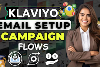 setup klaviyo email marketing campaign, klaviyo email flows, shopify marketing