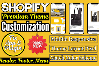 do header mobile shopify premium theme colors footer layout customization