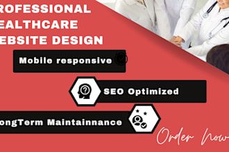 design best medical, doctor,  plastic surgery, dentist, med spa website with SEO