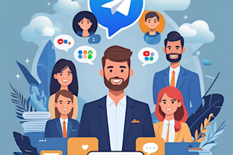 be your active telegram manager moderator or chatters for  community engagement