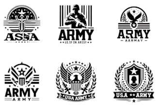 do minimal skull, tactical military, army, badge logo design