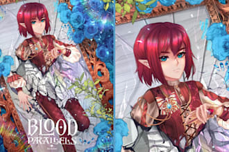 draw webnovel webtoon novel cover art shonen anime manga webtoon comic book cove