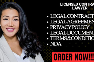 draft and review legal contract,legal agreement,privacy policy
