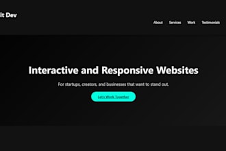 build a landing page for your business or product