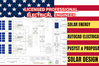 provide pv system design solar permit drawing on autocad proposal engineer stamp