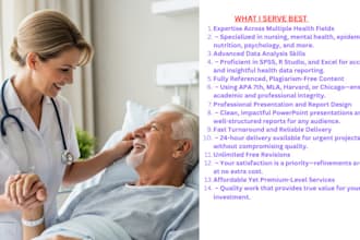 do medical reports in epidemiology, public health, nursing