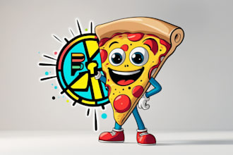 design expensive pizza mascot  logo within 1 day