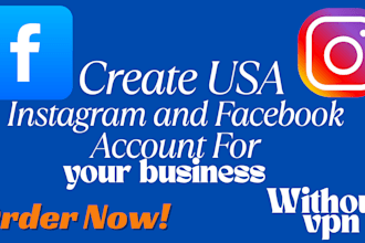 do create professional USA instagram account,USA facebook
