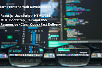 develop responsive frontend websites using reactjs mui tailwind