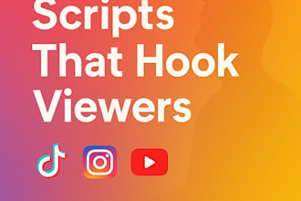 write engaging scripts for tiktok reels or shorts