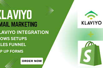 set up klaviyo email marketing flows automation for shopify store