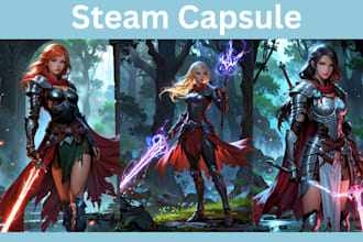 do steam capsule video game and game illustration