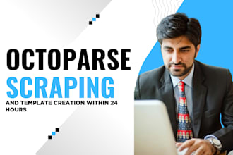 do website scraping by using octoparse and parsehub