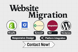 migrate wix shopwired ekm shift4shop surecart to shopify wordpress